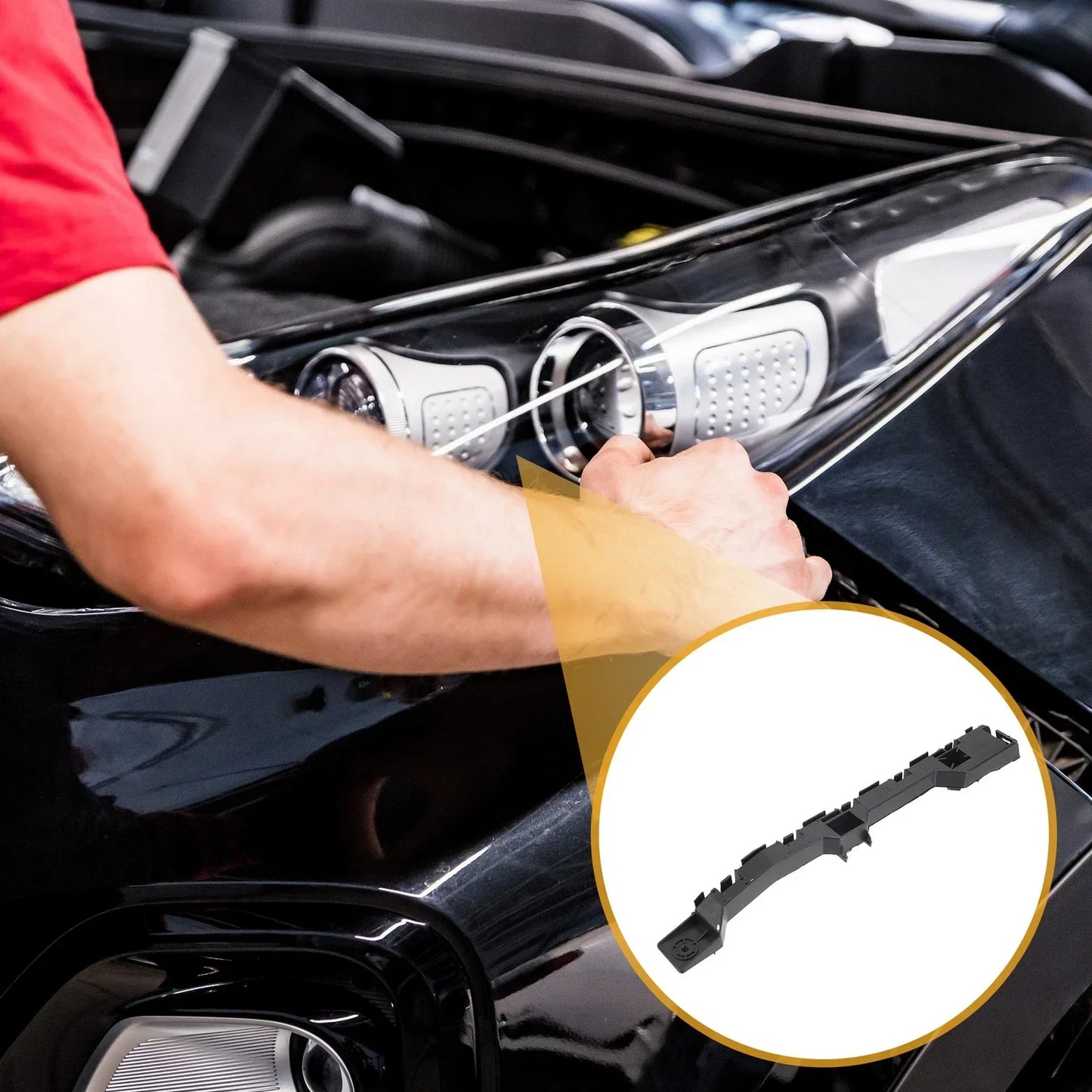 Rear Bumper Support Bracket for Honda HR-V 2016-2018 1 x Black ABS