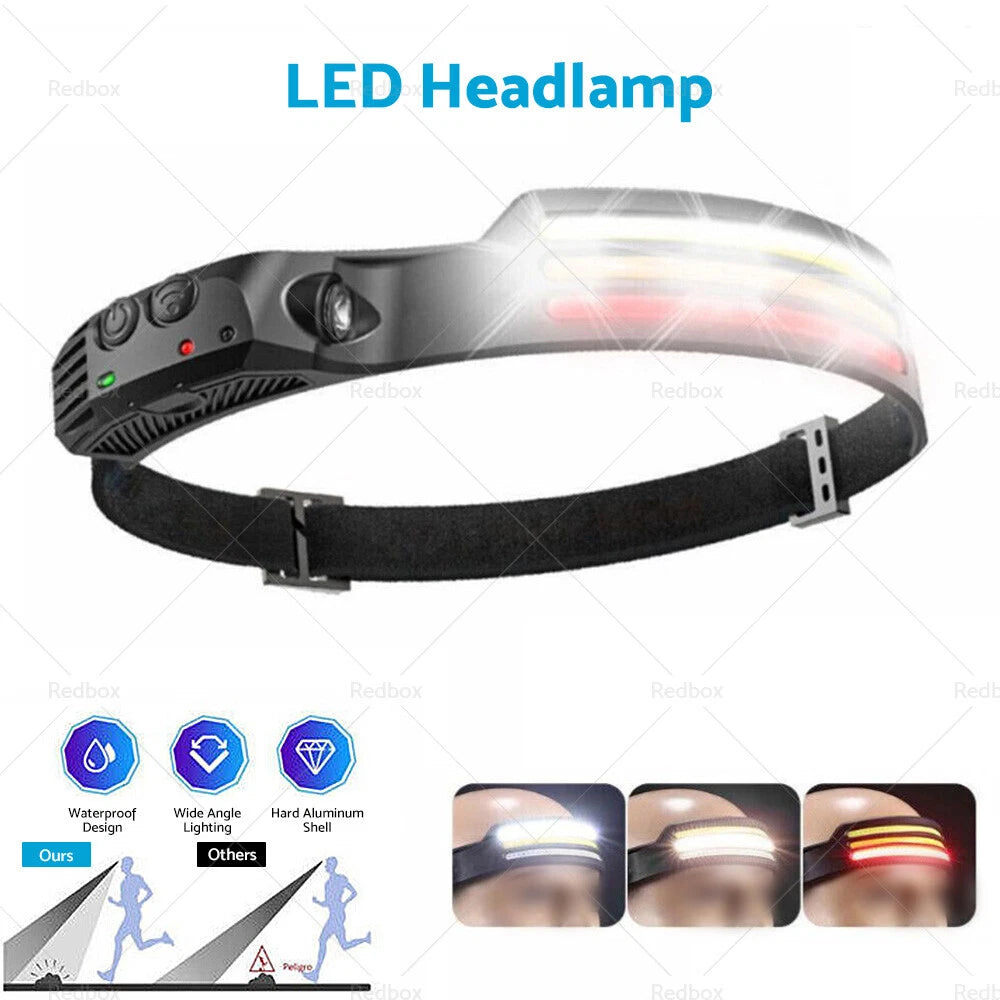 LED Rechargeable 230º Headlamp Headlight for Car (No specific years)
