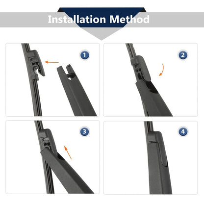 Rear Windshield Wiper Blade Arm Set 230mm for Hyundai Veloster (2011-2018)