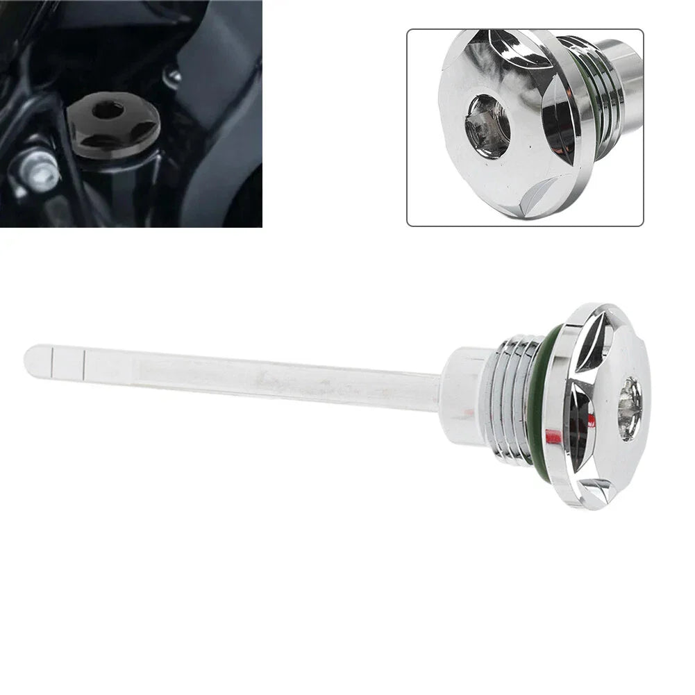 Chrome Transmission Oil Dipstick Plug for Harley Dyna Softail Touring (1987)