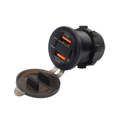 12V 24V Dual USB Fast Power Charger Adapter Socket for Car Boat