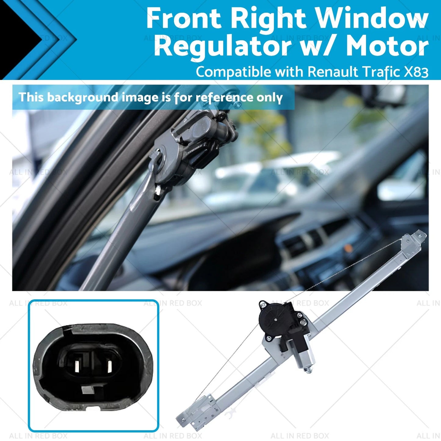 Front Right Window Regulator w/ Motor for Renault Trafic (2004-2014)