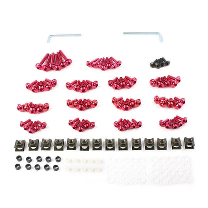 Complete Fairing Bolt Bodywork Screws Nuts for Kawasaki Motorcycle Red