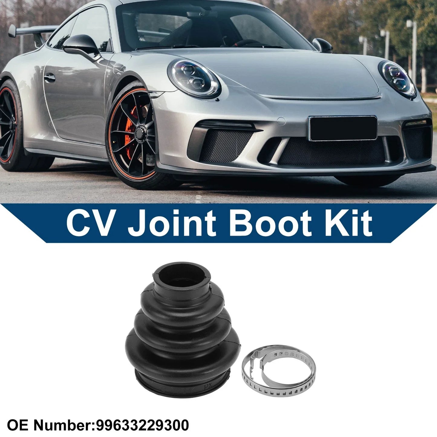 Inner CV Joint Boot Kit w/ Clamps for Porsche 911 (2003-2019)