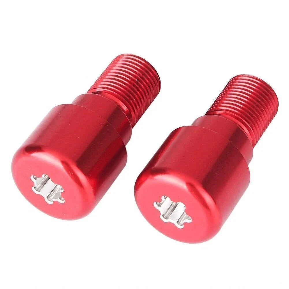 18mm Red Motorcycle Dirt Bike Handlebar Grips End Cap Plugs