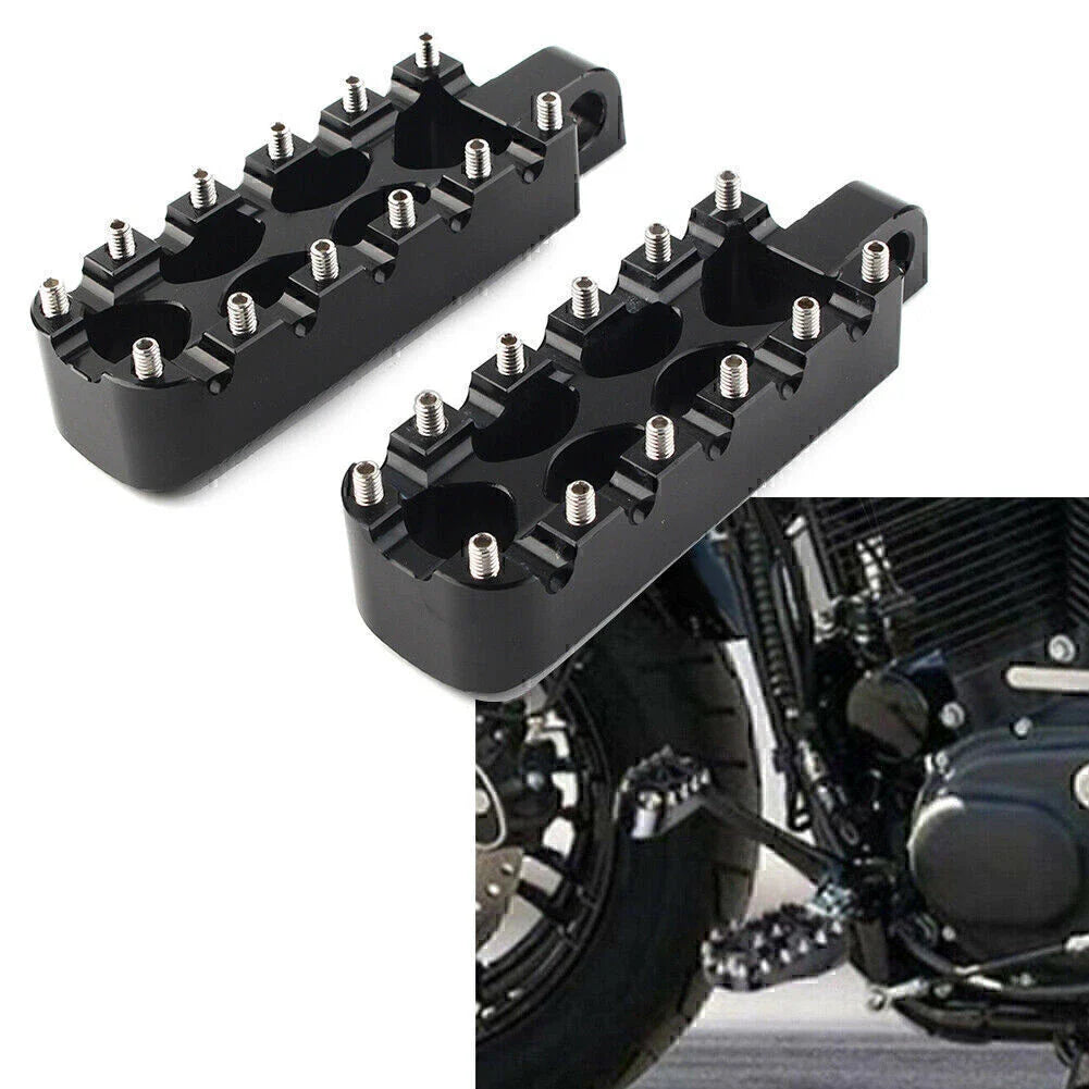 Black CNC Foot Pegs for Harley Dyna Wide Glide FXDWG FXDB FXDL FXDF (2006-2017)