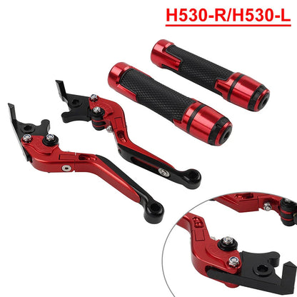 Red Extendable Brake Clutch Levers Grip Set for Yamaha TMAX 500 560