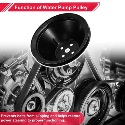 SWP Single-Groove Short Water Pump Pulley for Chevy SBC Small Block (1968-1986)