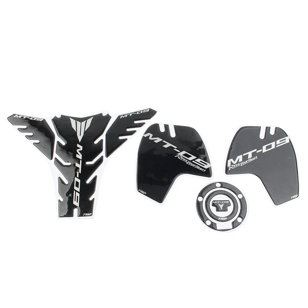 3D Carbon Fiber Tank Pad Traction Decal for Yamaha MT-09 (2014-2023)