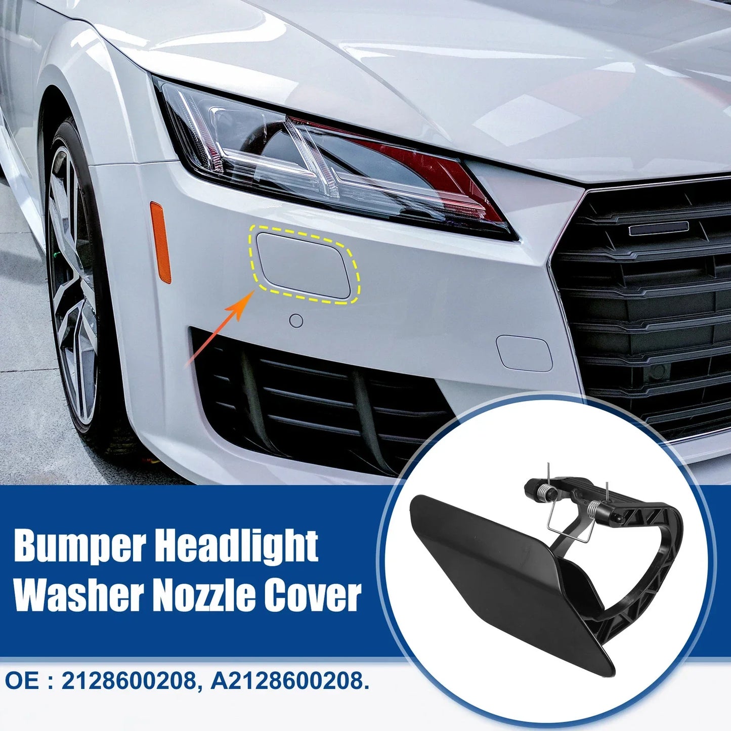 Right Headlight Washer Spray Nozzle Cap for Mercedes Benz E-Class (2009-2016)