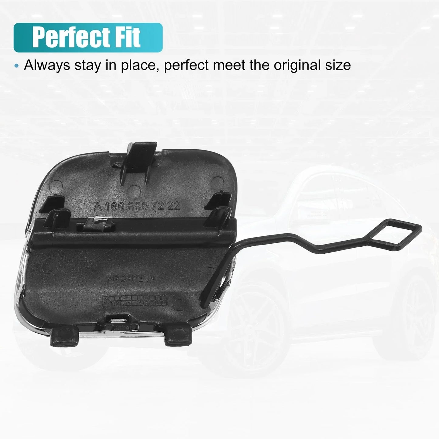Front Bumper Tow Hook Cover for Mercedes-Benz GLE 63 (2016-2023) Black