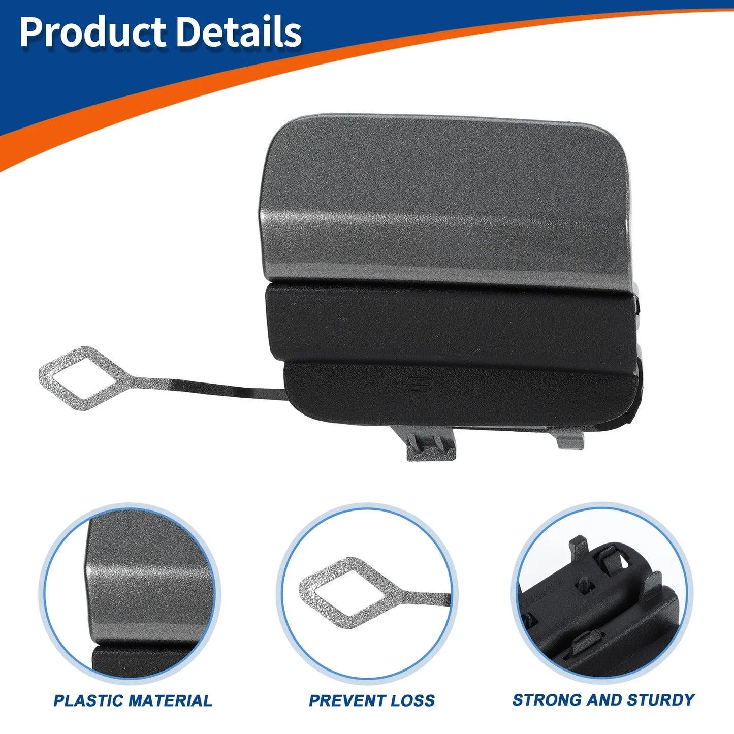 Rear Tow Hook Cover for Mercedes-Benz C-Class (2015-2023) - Grey