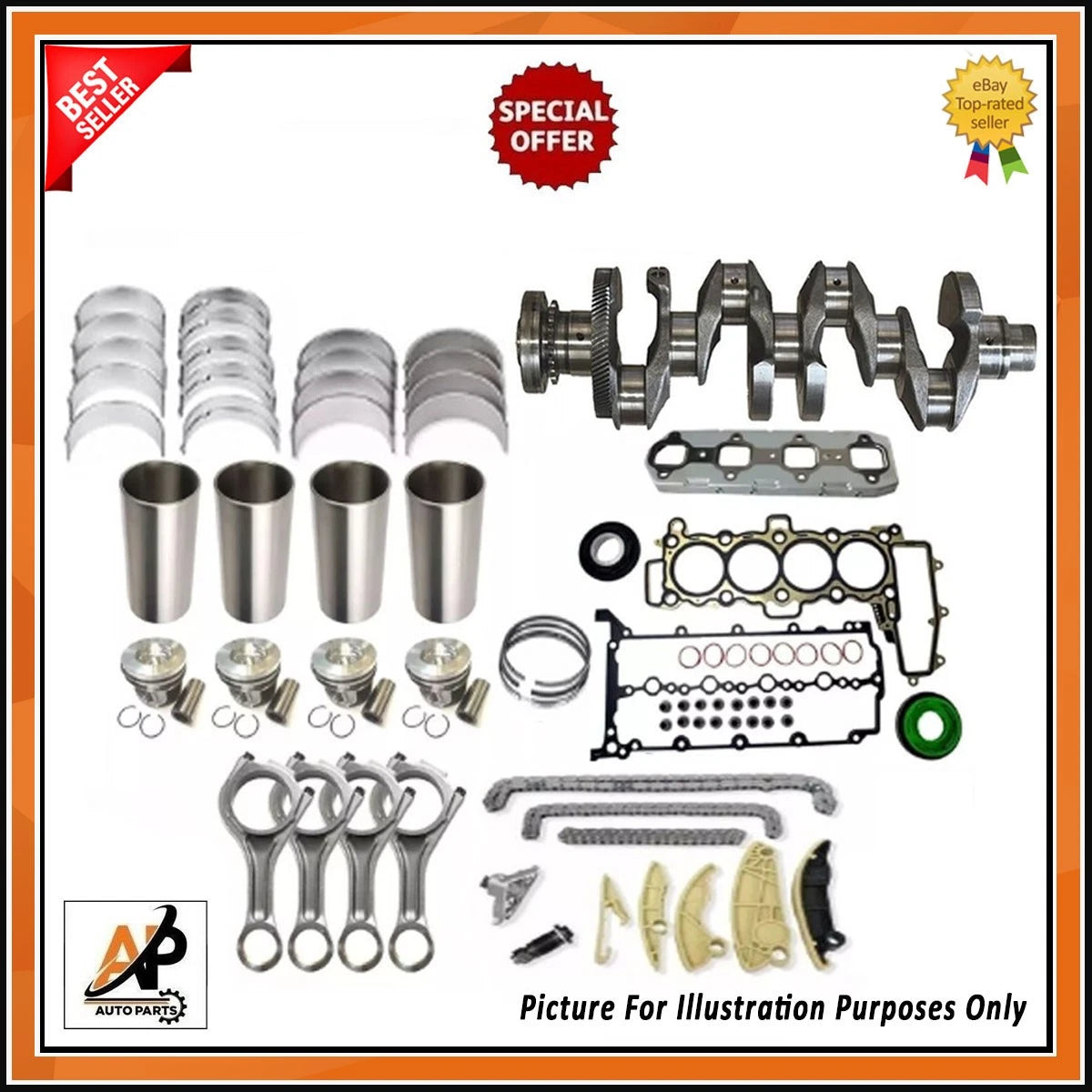 Crankshaft Rebuild Kit for Jaguar Land Rover 2.0 Ingenium (2017–2019)