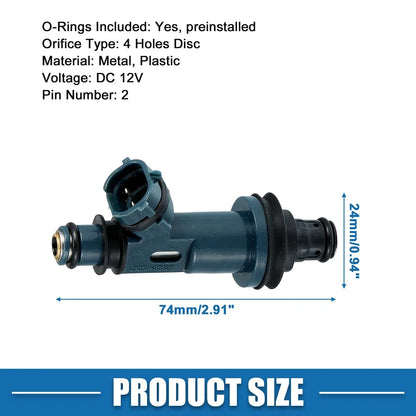 Fuel Injector 4 x No.23209-20020 for Lexus ES300 (1998-2001) 3.0L Blue