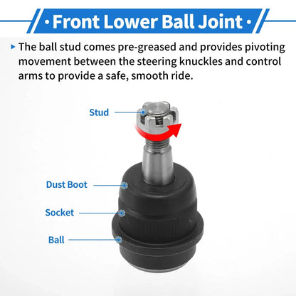 2 x Front Lower Ball Joints for Dodge Ram 1500 (1994-2001)