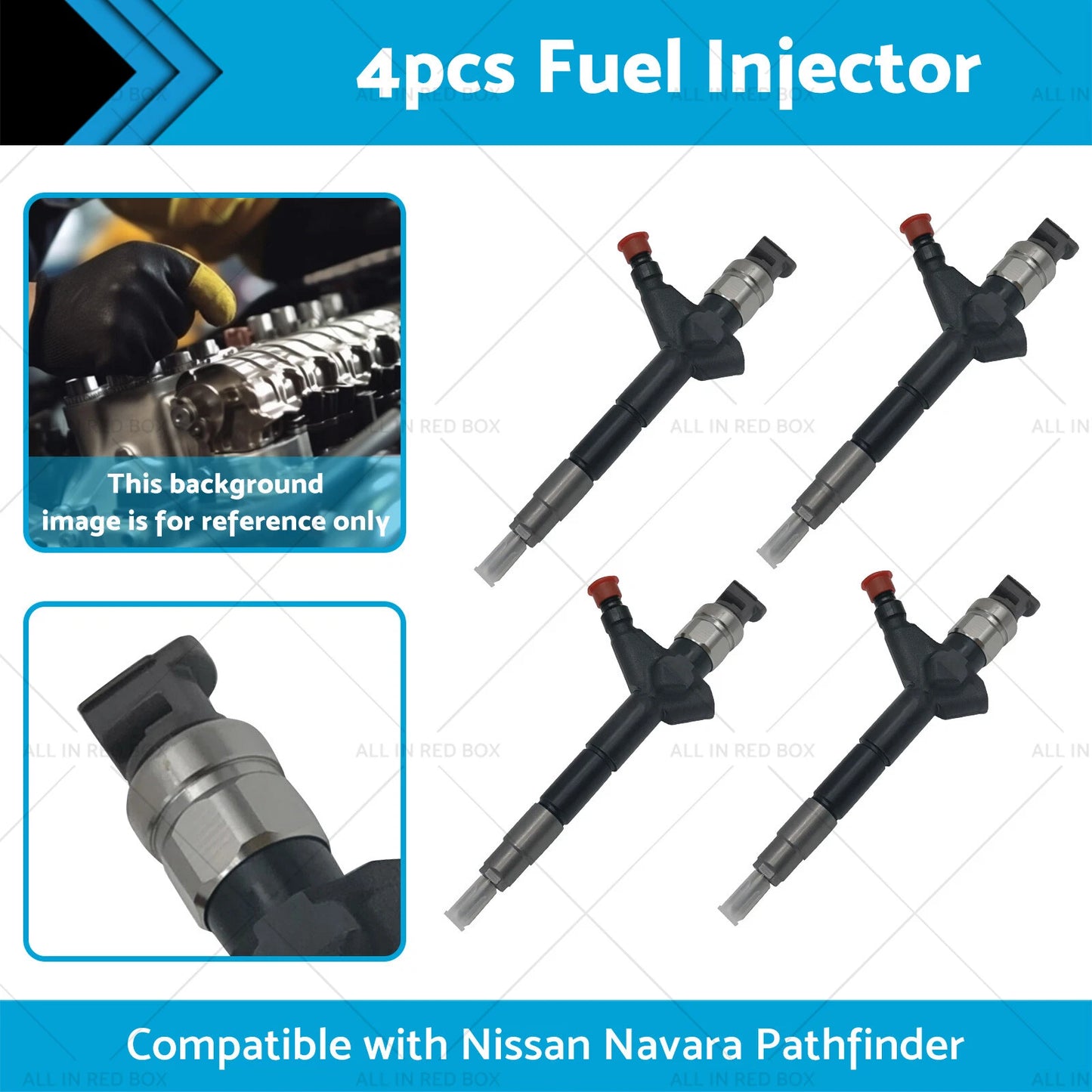 4 x Diesel Injectors for Nissan Navara Pathfinder (2005-2015)