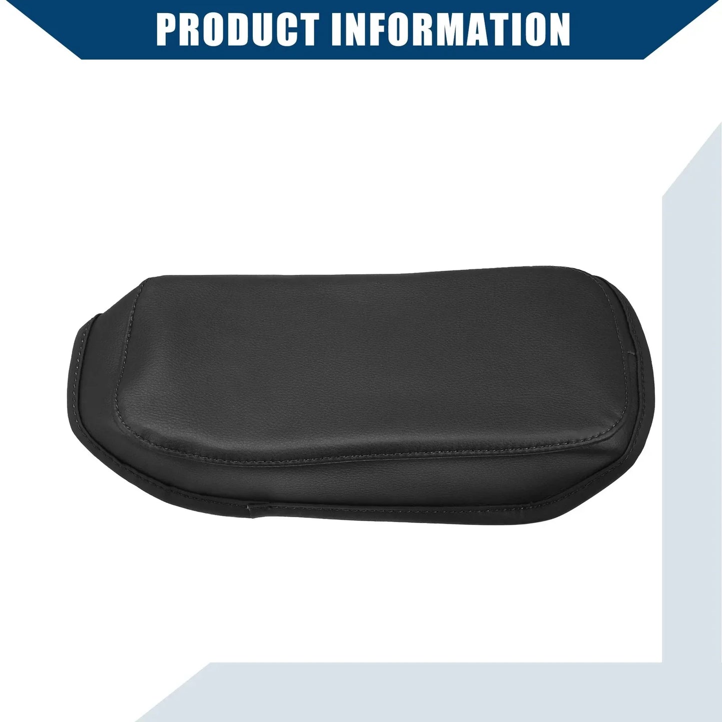 Auto Center Console Armrest Cover for Hyundai Kona 2018-2023 Faux Leather Black