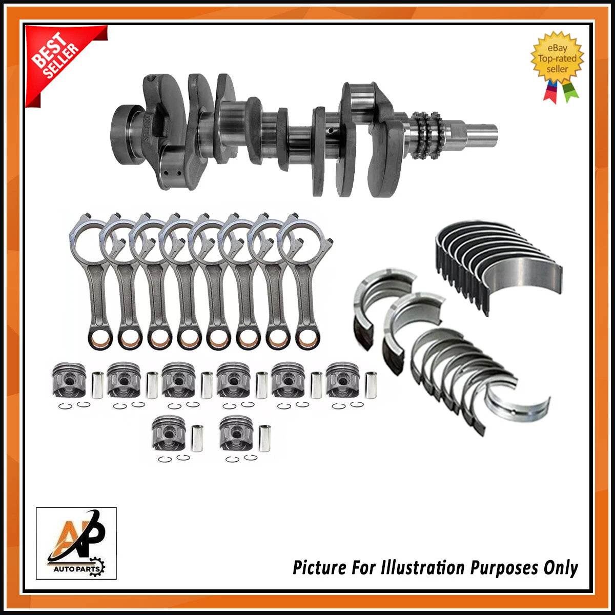 Crankshaft Bearings and Conrods Set for Range Rover Sport 448DT (2014–2019)