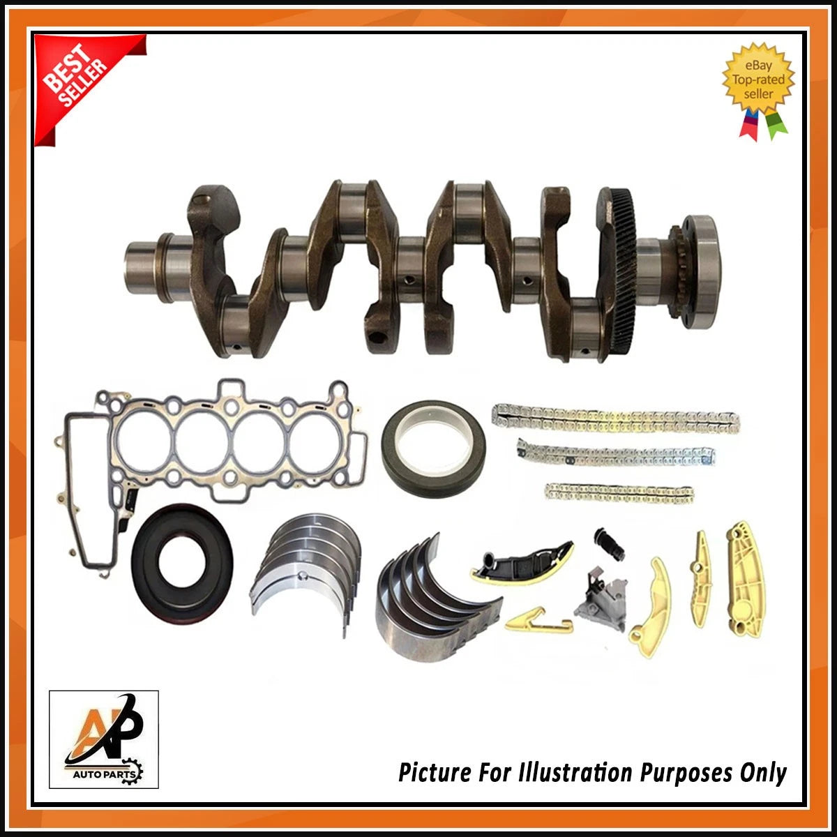 Crankshaft Engine Rebuild Kit Replacement for Jaguar XF 2.0D (2016–2020)