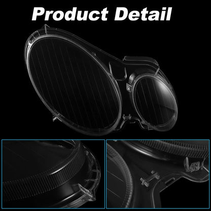 Front Headlight Lens Covers for Mercedes-Benz W211 (2002-2008)