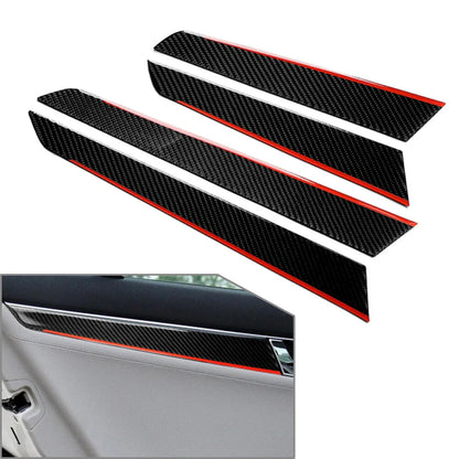 4x Carbon Fiber Interior Door Panel Covers for Mercedes-Benz W204 (2007-2014)