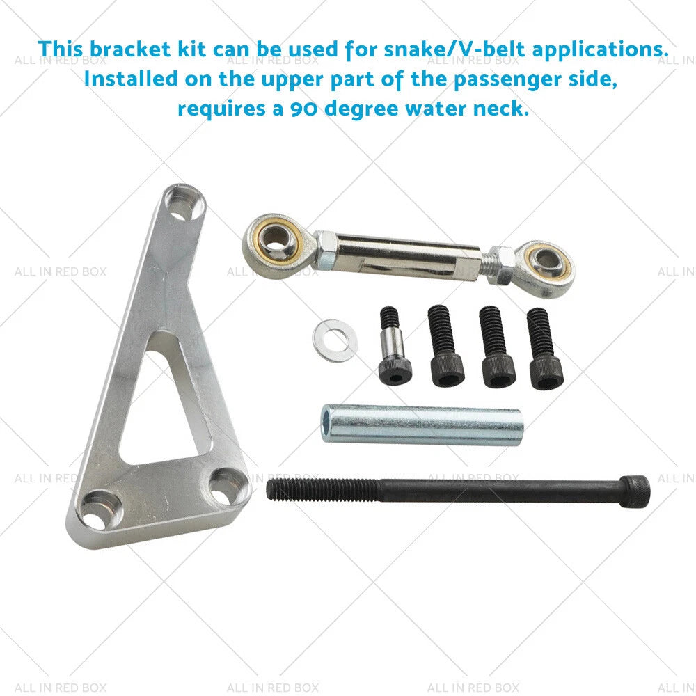 SBC Long Water Pump Alternator Bracket for Chevy 350