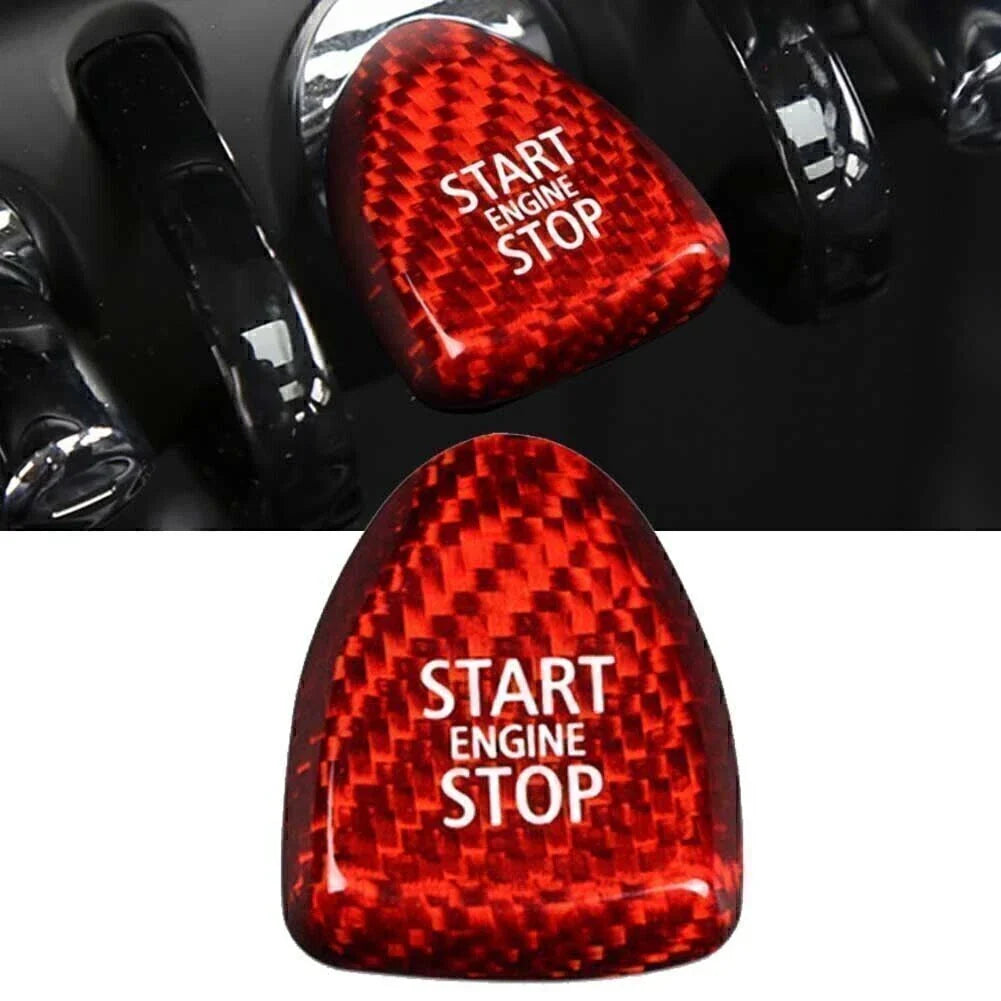 Carbon Fiber Start Button Cover Trim for MINI F54 F55 F56 F57 F60 (2014-2023)