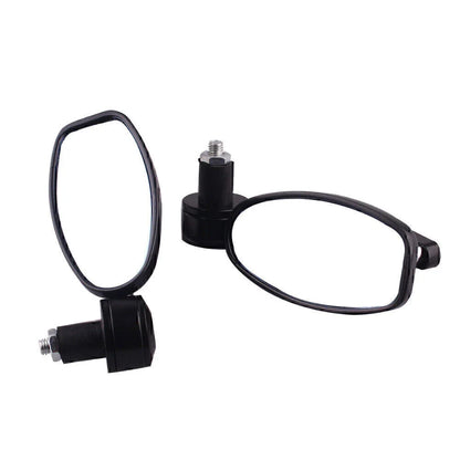 Universal 7/8" Black Bike Bar End Side Mirrors (Fits Most Models)