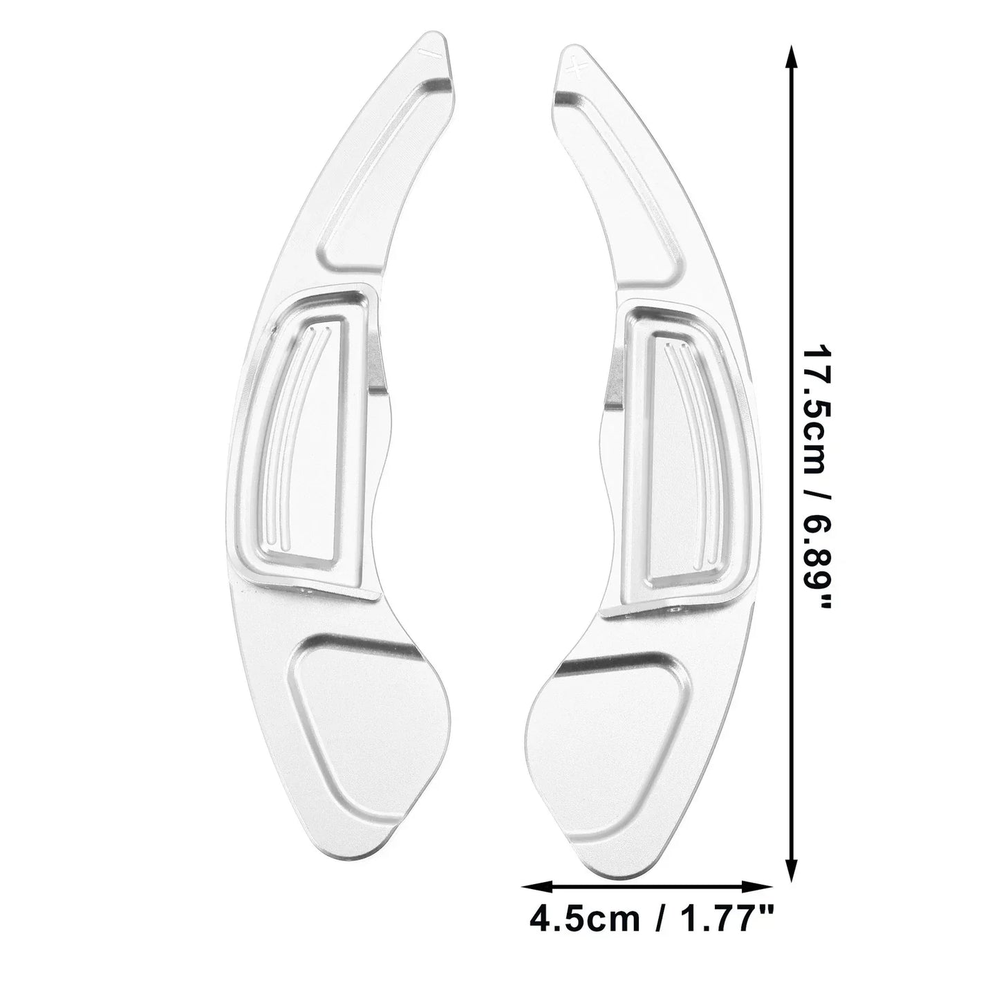 Silver Tone Steering Wheel Paddle Shifter Extend Cover for Honda Civic (2009-2011)