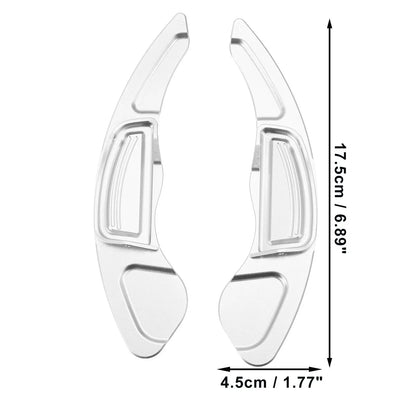 Silver Tone Steering Wheel Paddle Shifter Extend Cover for Honda Civic (2009-2011)