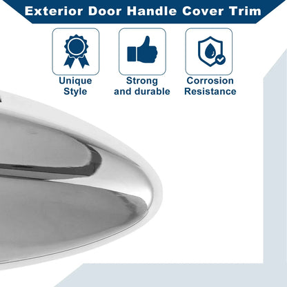 Exterior Door Handle Cover Trim for Lexus LS460 (2008-2015) Chrome Silver