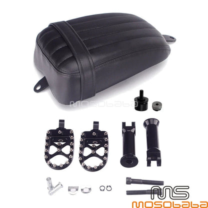 Rear Passenger Seat Cushion & Foot Pegs for Harley FXBRS FLHCS FLFB FLFBS (2018-2023)
