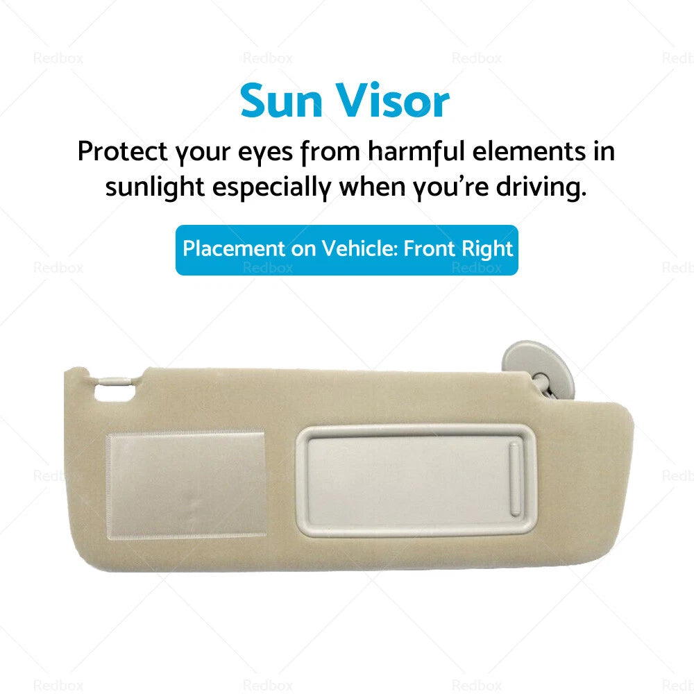 RH Sun Visor for Toyota Prado TRJ120 RZJ120 LJ120 KZJ120 KDJ120 GRJ120 (2003-2009)
