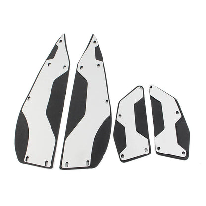 Silver Aluminum Floorboard Foot Pedals for Yamaha XMAX 250 300 400 (2017-2023)