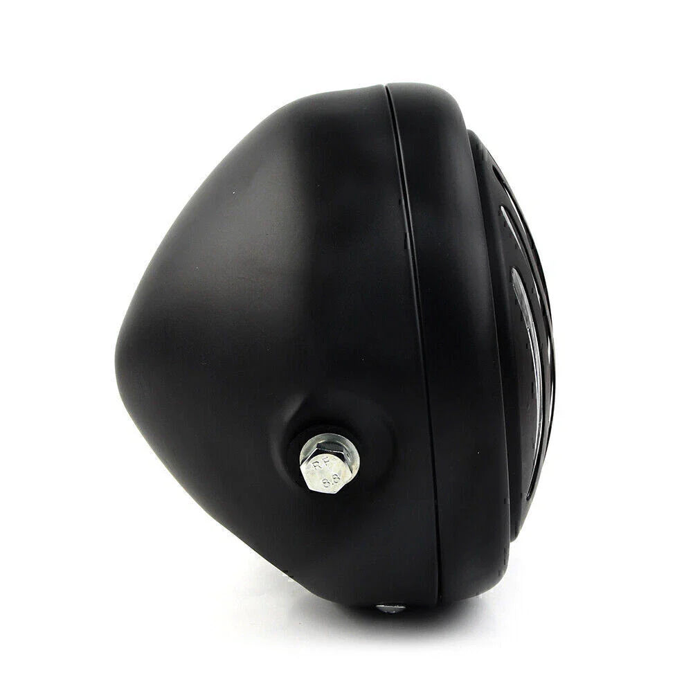 6.5" Black Motorcycle Grill Headlight for Harley Sportster