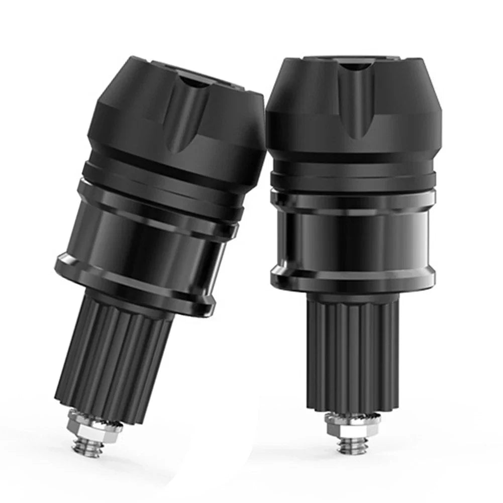 CNC Aluminum Handlebar Grips Bar End Cap Plugs for Motorcycle ATV Black