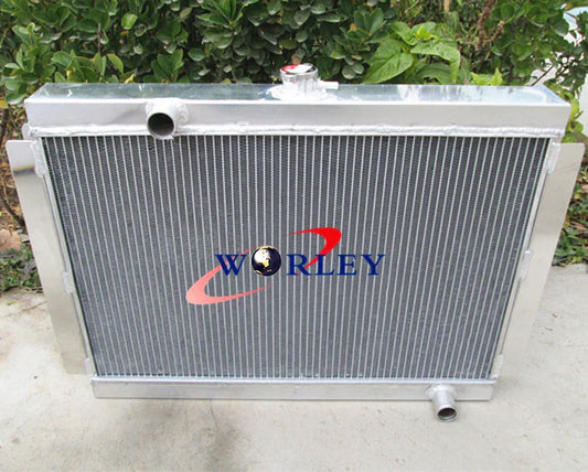 3 Row Aluminum Radiator + Fans for Nissan Datsun 280Z 280ZX (1975-1983)