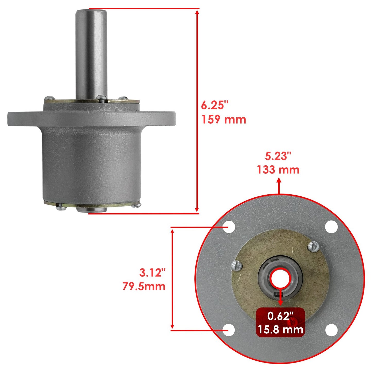 Deck Spindle Heavy Duty Replacement for Exmark Snapper (1999–2012)