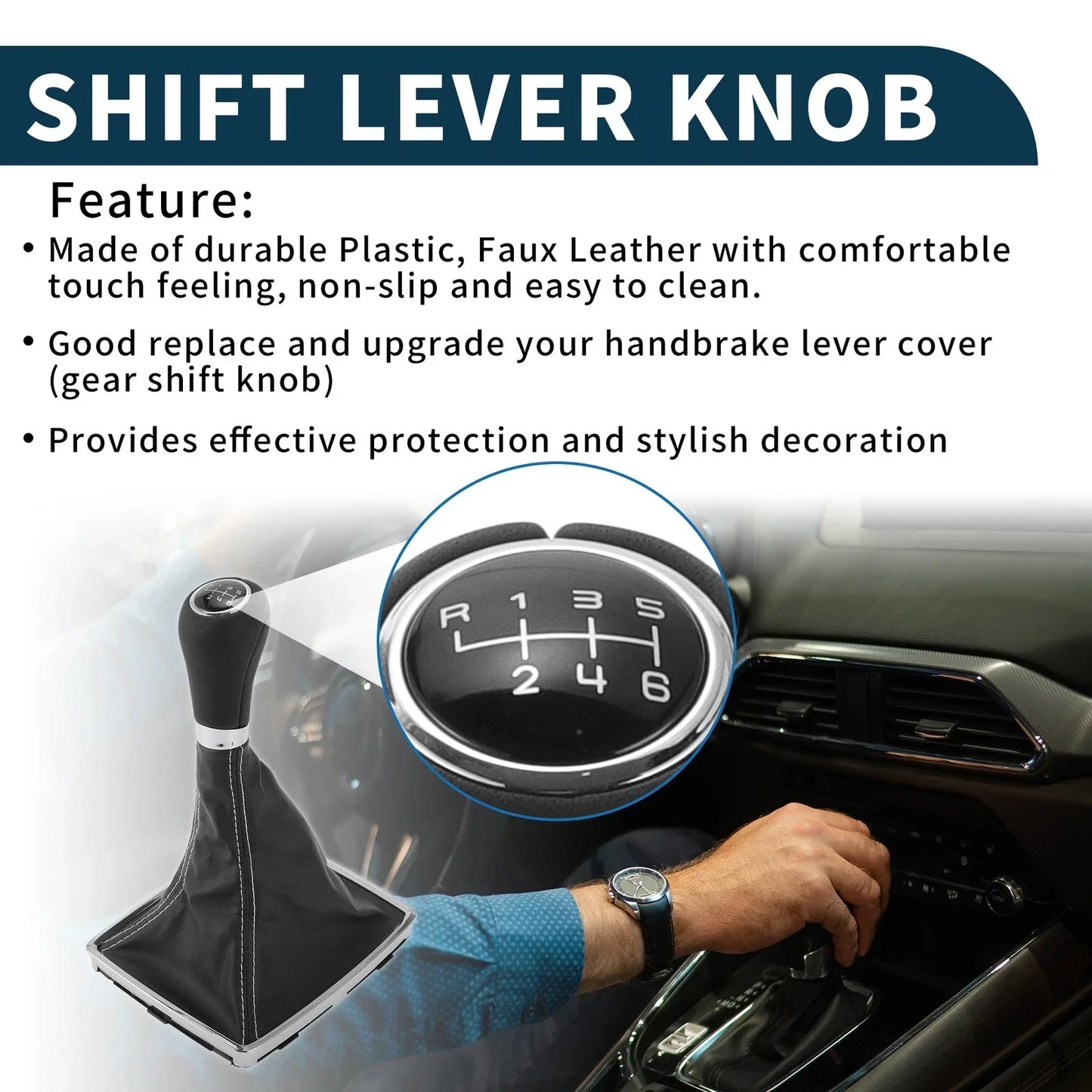 6 Speed Manual Gear Shift Knob & Cover for Mercedes-Benz C-Class (2001-2007)