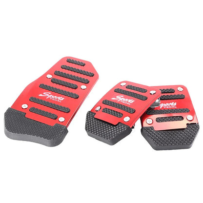 Aluminum Anti-Slip Brake Foot Pegs for Car Manual Red - Sport Pedals