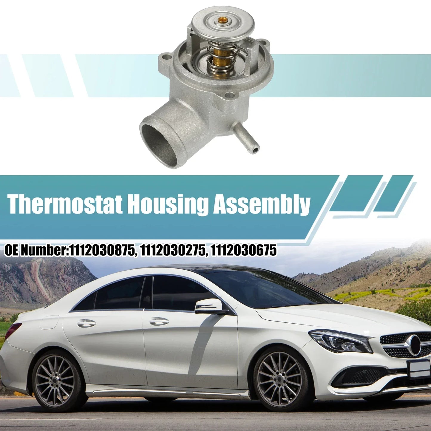 Engine Coolant Thermostat for Mercedes-Benz C180 C200 C220 C230 (1995-2000)