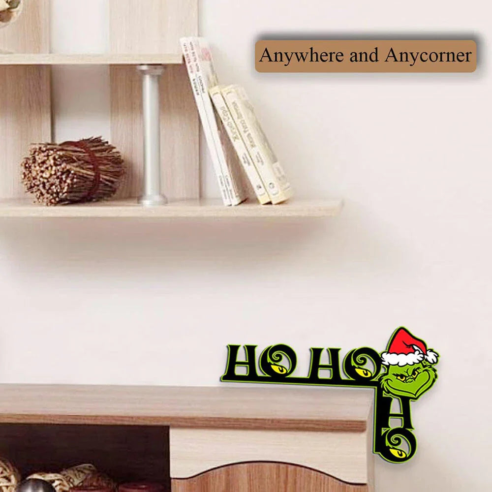 Grinch Christmas Door Frame Decoration Wooden Sign Ornaments