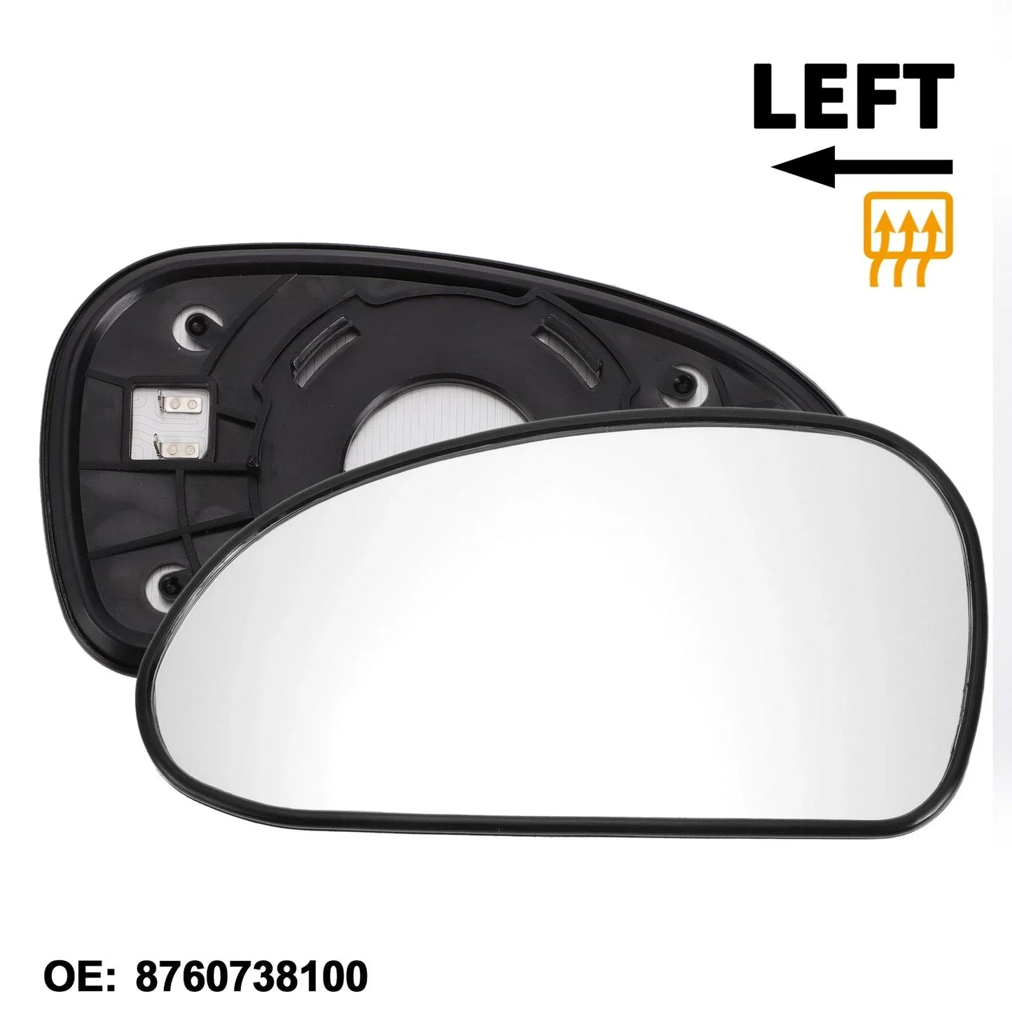 Heated Left Side Mirror Glass for Hyundai Sonata (1999-2005)