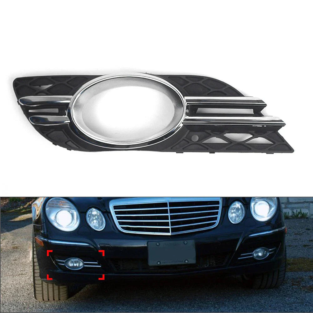 Front Fog Light Grill Cover Trim for Mercedes-Benz E320 E350 E550 E63 (2007-09)
