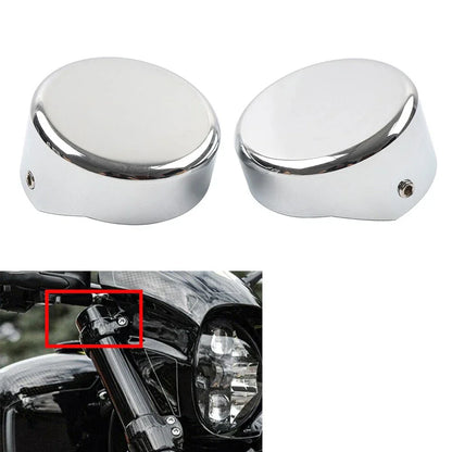 Chrome Upper Fork Caps Covers for Harley Softail Breakout FXBR FXBRS (2018-2023)