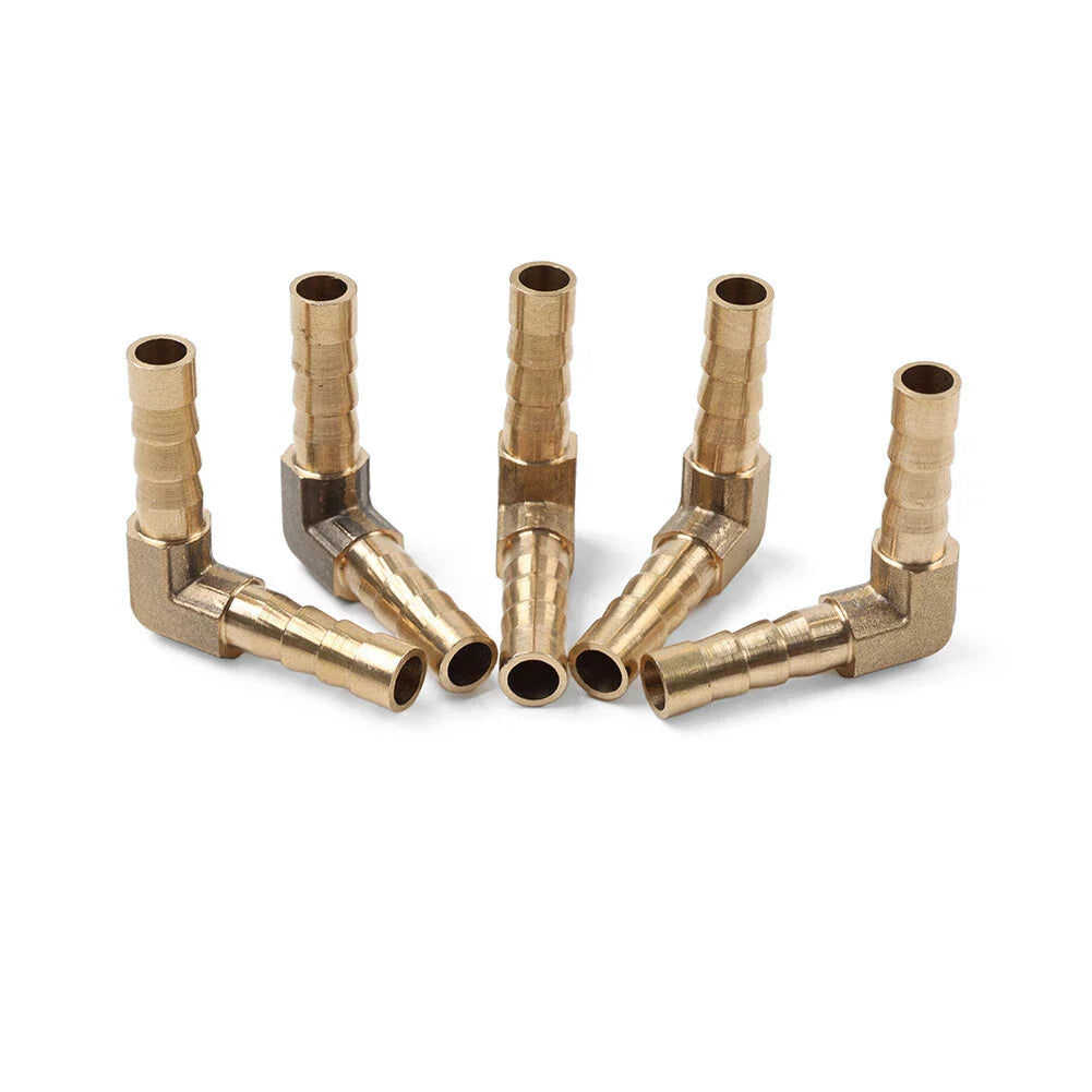 5Pc 5/16" Brass Barbed Pipe Fitting Hose Barb Elbow 90��