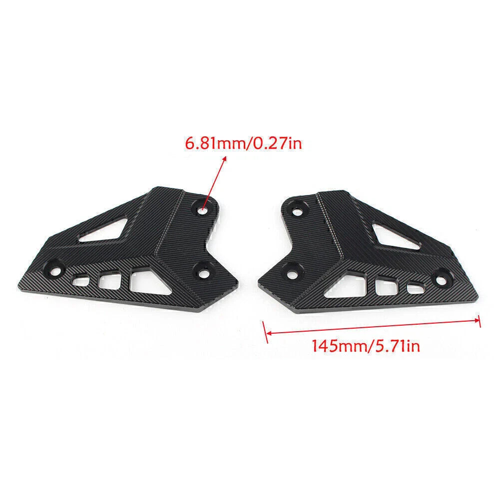CNC Gray Rear Foot Peg Heel Guard Covers for Kawasaki Z900 (2017-2019)