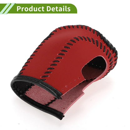 Car Gear Shift Knob Cover for Honda Civic 2016-2021 Black Carbon Fiber Red