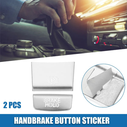 2 x Handbrake Button Stickers with Adhesive Covers for Honda HR-V (2016-2023)