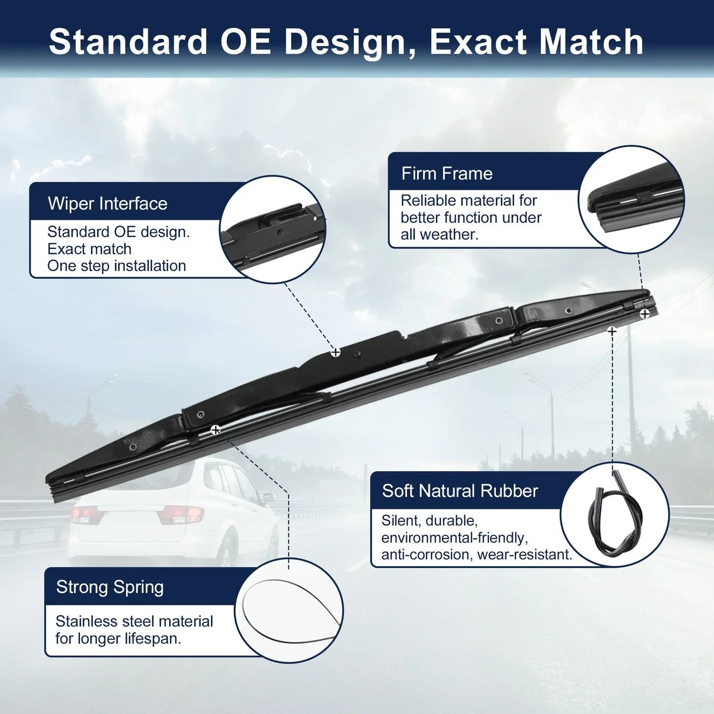 330mm Rear Windshield Wiper Blade for Honda CR-V (2017-2023)